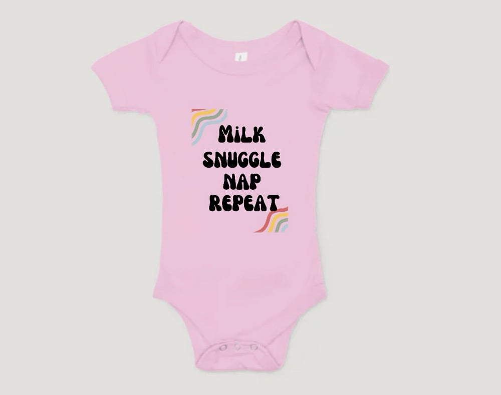 Image of Milk, Snuggle, Nap, Repeat Infant Bodysuit