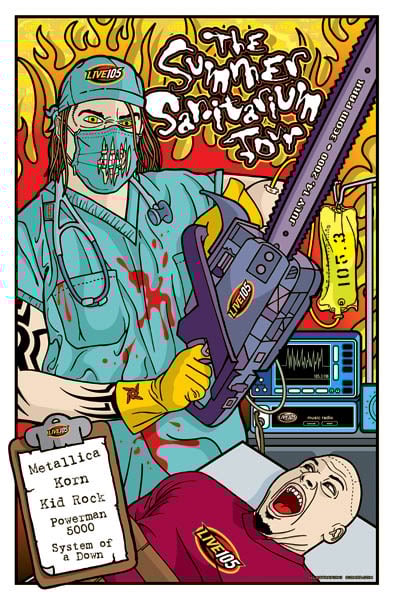 Image of Metallica, Korn, Powerman 5000, System Of A Down Poster