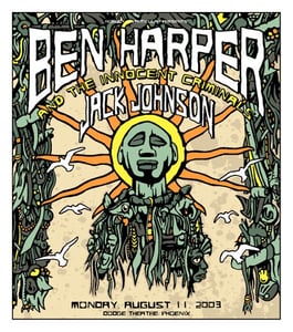 Image of Ben Harper And The Innocent Criminals & Jack Johnson Poster 2003