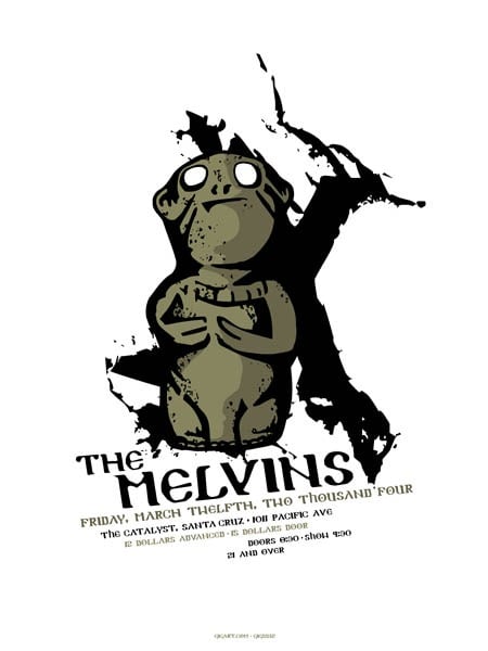 Image of Melvins 2004 X Poster