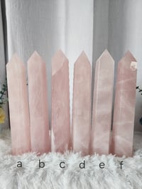 Image 3 of 12" Large Rose Quartz Crystal Towers - 6 Styles