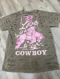 Medium love pink lace destroyed