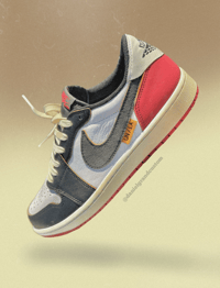 Image 1 of AJ1 blk tow UN low