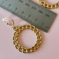 Image 3 of Circle Chain Half Hoops