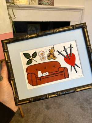 Image of Snoopsons Framed Cutout Original 