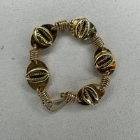Image 3 of Asake// Brass Cowrie Amulet bracelet 