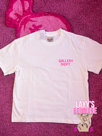 Image 2 of White & Pink Gallery Dept T Shirt