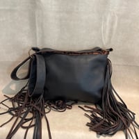 Image 9 of Genuine Leather custom leopard Hyde and LV boho bag 