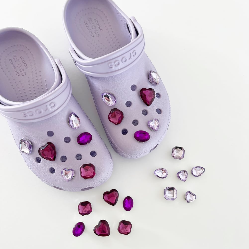 the daydream republic — Purple and Lavender Croc Gem Sets