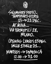 SOLOMOSTRY STUDIO TEMPORARY STORE MILANO