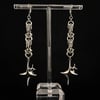 starburst chainmail dangle earrings 