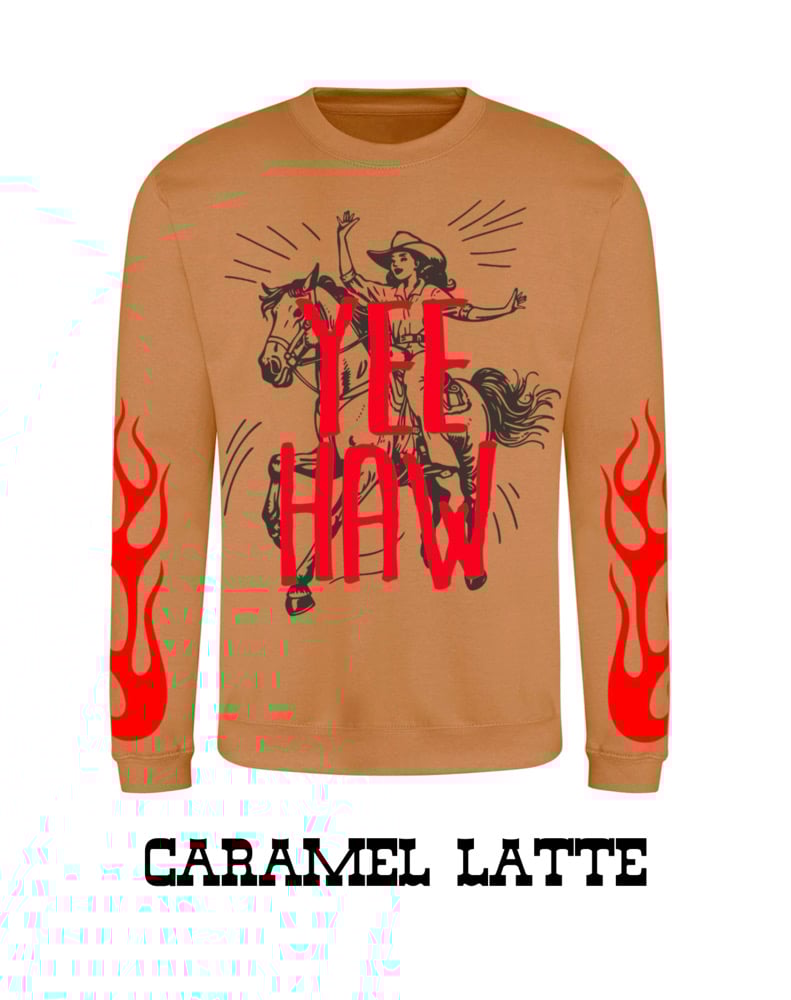 Image of Yeehaw up in flames sweater 