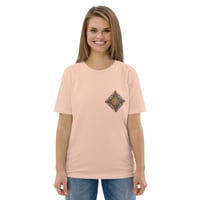 Image 4 of Sun Flower Peach Unisex Organic Cotton T-shirt