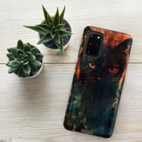 Image 17 of Dark Goth Black Cat Orange and Black Tough case for Samsung®