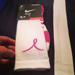 Image of Breast Cancer Nike Elite Socks 