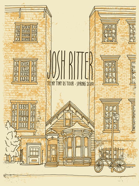 Image of Josh Ritter Teeny Tiny Tour Poster 2009