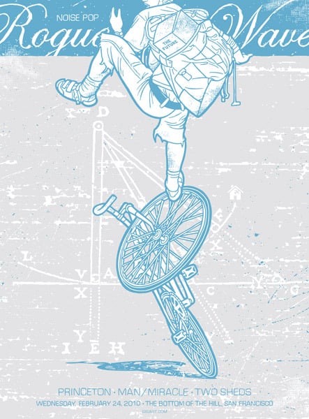 Image of Rogue Wave Bike Noise Pop Poster 2010