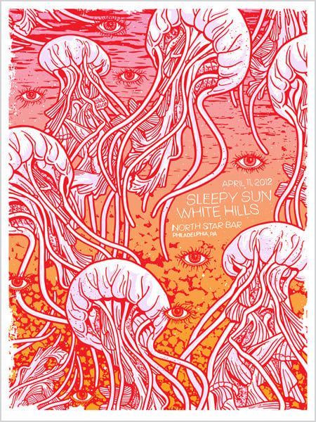 Image of Sleepy Sun Jellyfish Poster 2012