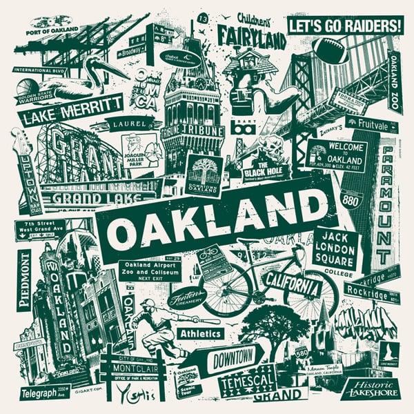 Image of Oakland California City Print