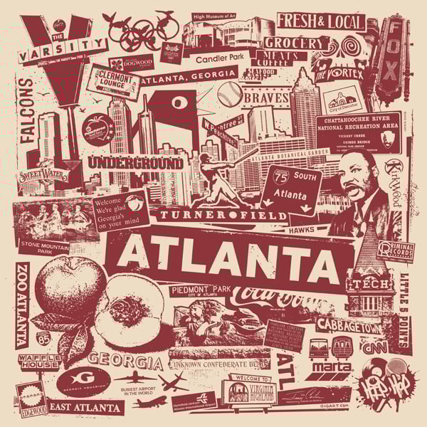Image of Atlanta City Print