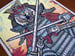Image of Samurai Tiger Warrior Crossed Swords Print