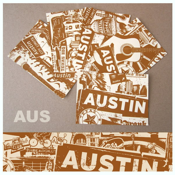 Image of 5 Pack Austin Texas City Postcard Set