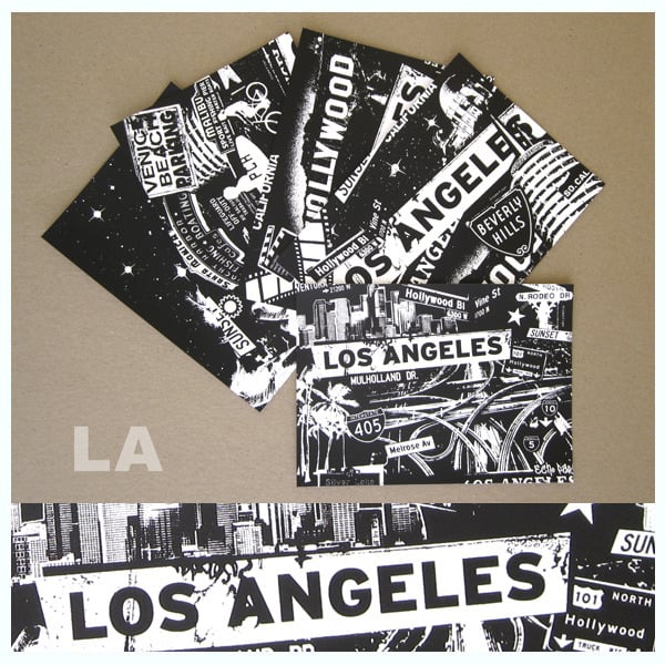 GIGART — 5 Pack Los Angeles City Postcard Set