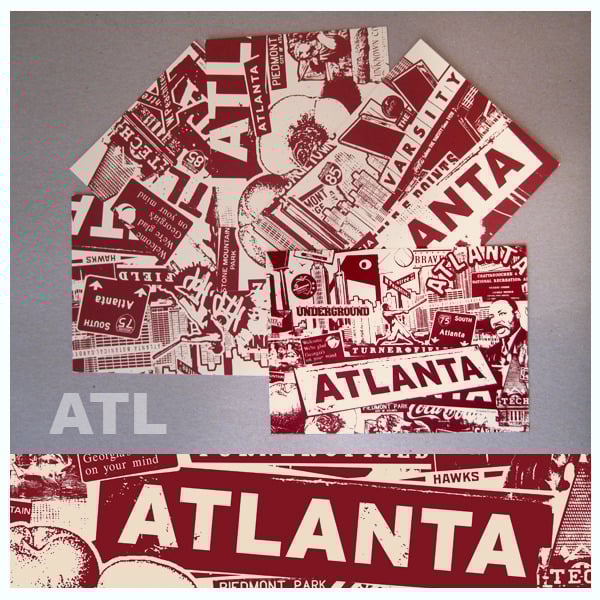 GIGART — 5 Pack Atlanta City Postcard Set