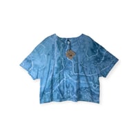 Image 1 of 3XL Crop Tee in Seaside Geode Ice Dye