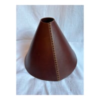Image 3 of Leather Lampshade in Bordeaux veg tan 