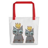 Image 3 of All-Over Print Tote ROYAL RACCOON