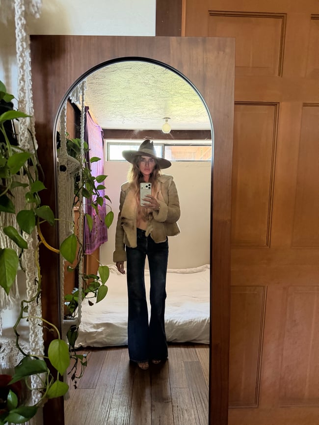 early 1970s sheepskin Mountain Rhythm designer coat jacket leather suede 