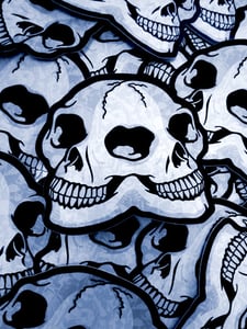 Image of Double Skull Die Cut Vinyl Sticker