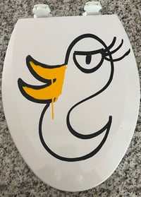 Image 1 of Elongated Toilet Seat (White Duck) 
