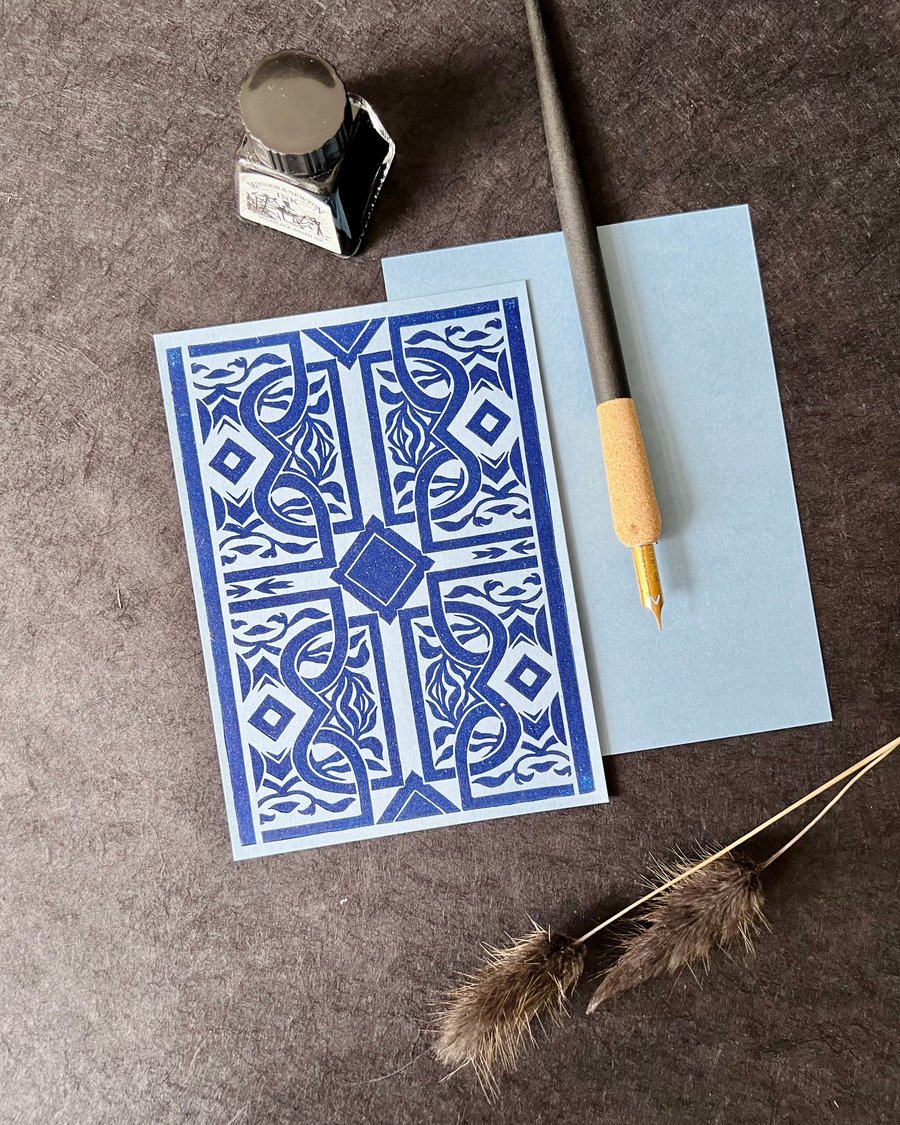 Image of Greeting Card single, blue