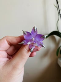 Image 5 of 💜⛓️Spiky Pierced Soldered Orchid Ring⛓️💜