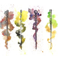 Wands set 10 (Neville, Mad Eye, Cedric, Prof. Sprout)