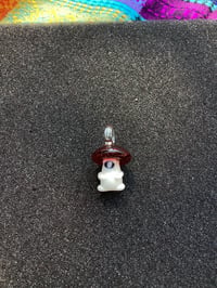 Image 2 of Red blizzard Buddha mushroom character pendant 