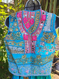 Image 4 of Mykonos Jewelled Waistcoat - Turquoise 6-8 uk