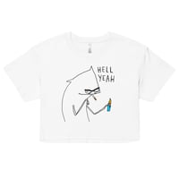 Image 3 of hell yeah Women’s crop top 