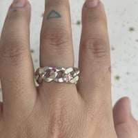 Image 3 of pink tourmaline and chain ring