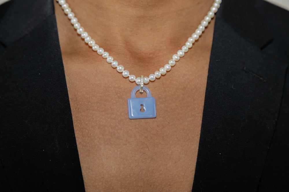Image of The Custom Charm Locket Pearl necklace 