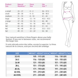 Image of Size Chart