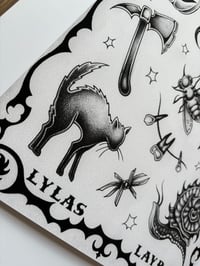 Image 2 of Spooky Flash Sheet (black and grey) 