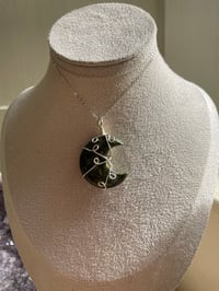 Image 4 of Unakite Silver  Moon Necklace