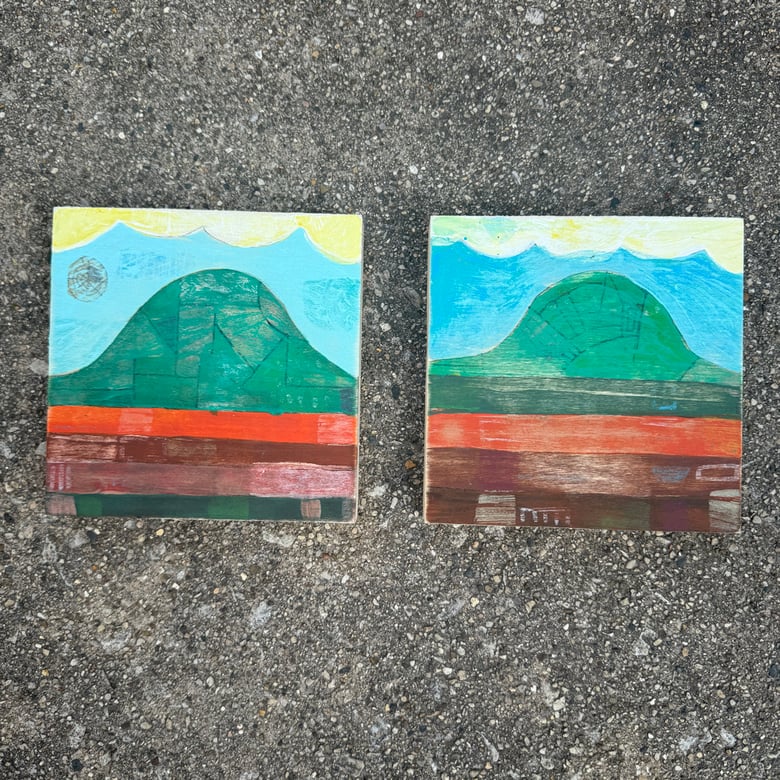 Image of Blue Sky and Green Mountain