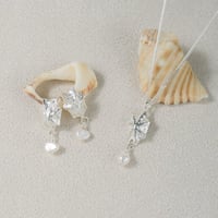 Image 2 of Silver Limpet Shell & Freshwater Pearl Set