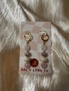 Pink and White Heart Dangles