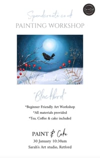 Image 1 of “Blackbird” Painting Workshop 🐦‍⬛ at Retford
