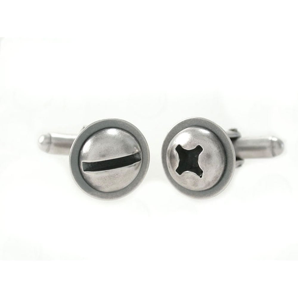 Image of round screw cufflinks